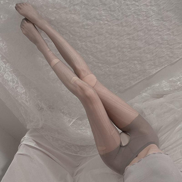 Sensual Crotchless Thin Stockings - La Lune
