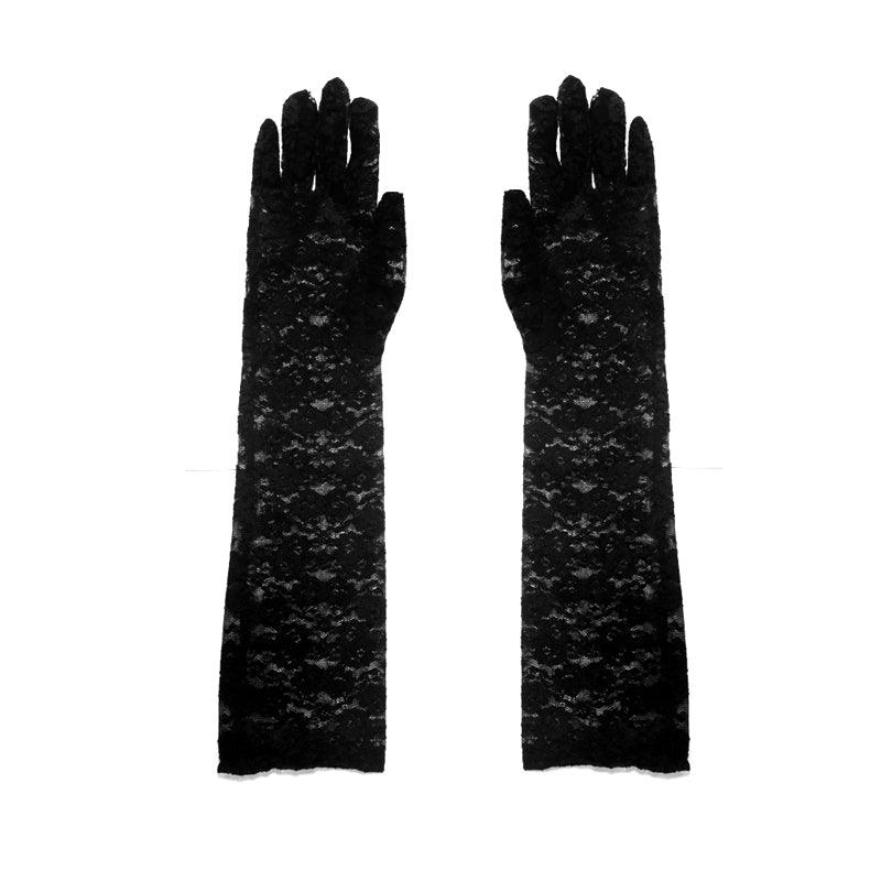 Alluring Sheer Lace Gloves - La Lune