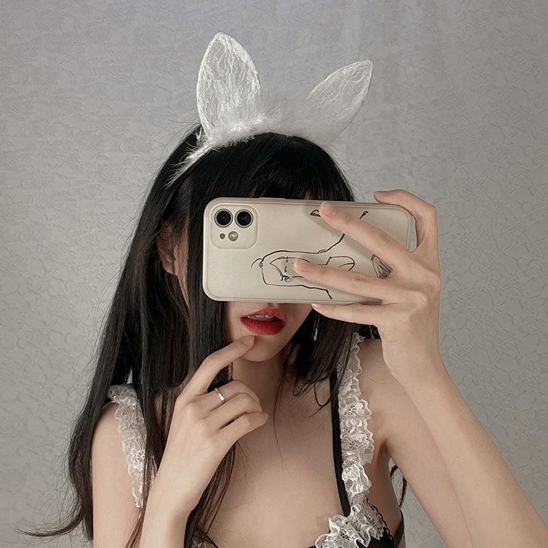 Cute Lace Short Cat Ears Headband - La Lune