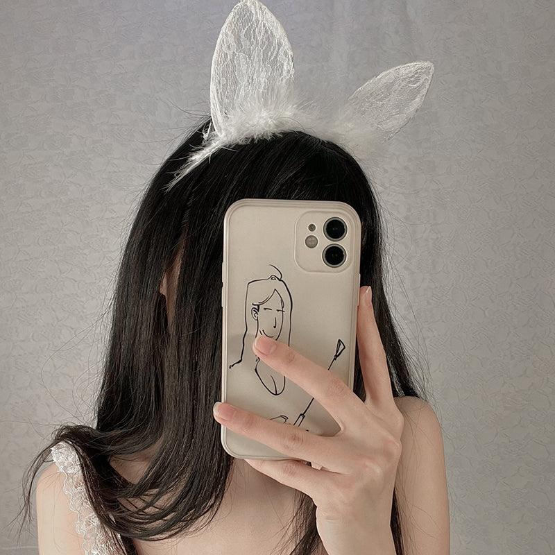 Cute Lace Short Cat Ears Headband - La Lune