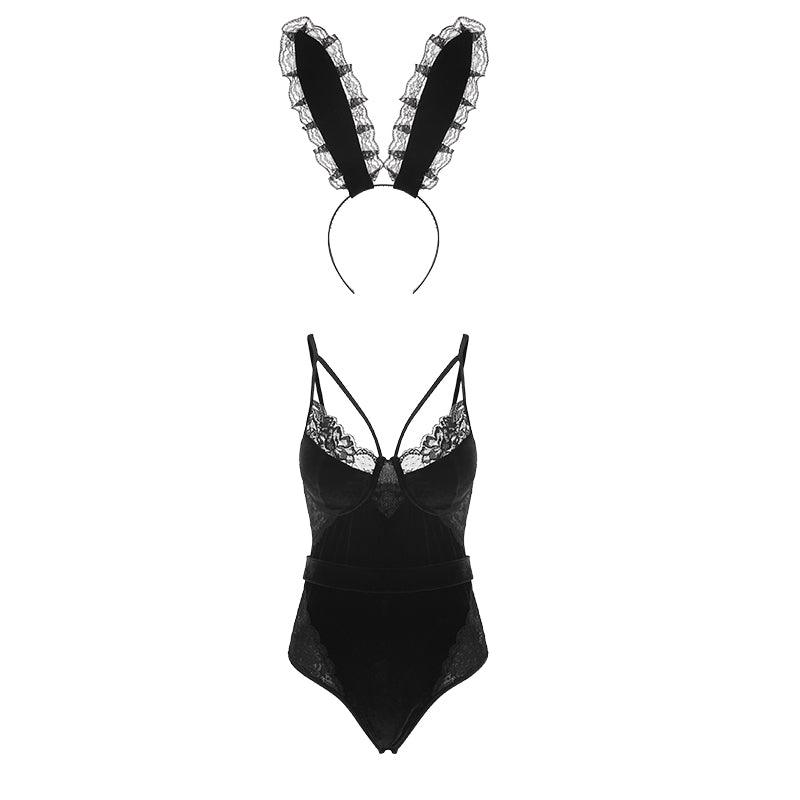 Deep V Seductive Bunny Girl Costume. - La Lune