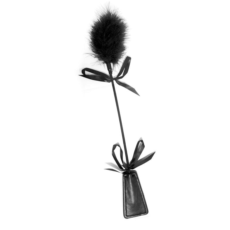 Flirtatious Feather Leather Paddle - La Lune